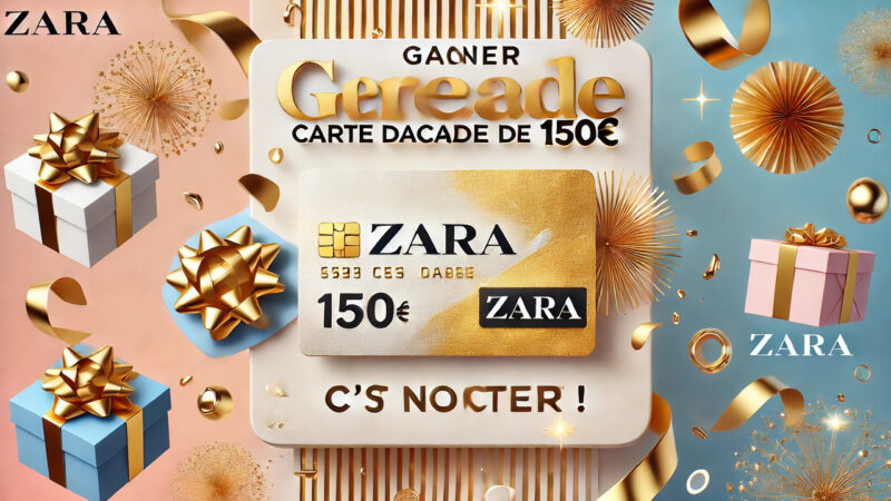 Gagner une carte cadeau Zara de 150€ : c'est maintenant !