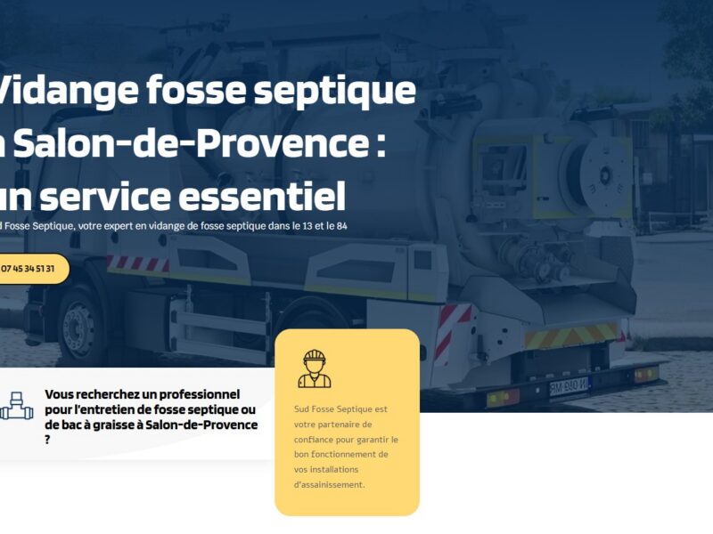 Vidange fosse septique à Salon