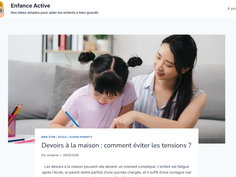 Enfanceactive.com : le guide pratique des parents pour éduquer sans culpabiliser