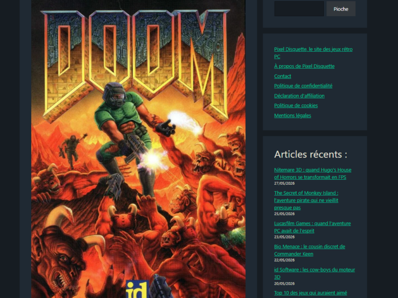 Pixeldisquette.com : plongez dans l'univers nostalgique des jeux PC rétro et de la culture DOS