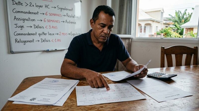 Loyer impayé à La Réunion : quatre délais, quatre points de départ